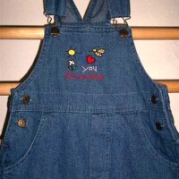 Embroidered overalls